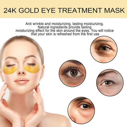EELHOE Parches de Oro 24K – Tratamiento de Lujo para Ojeras e Hinchazón 👁️💛 60 Pcs - innovagizmo.com
