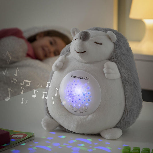 Erizo de Peluche con Ruido Blanco y Proyector Quitamiedos Spikey - innovagizmo.com