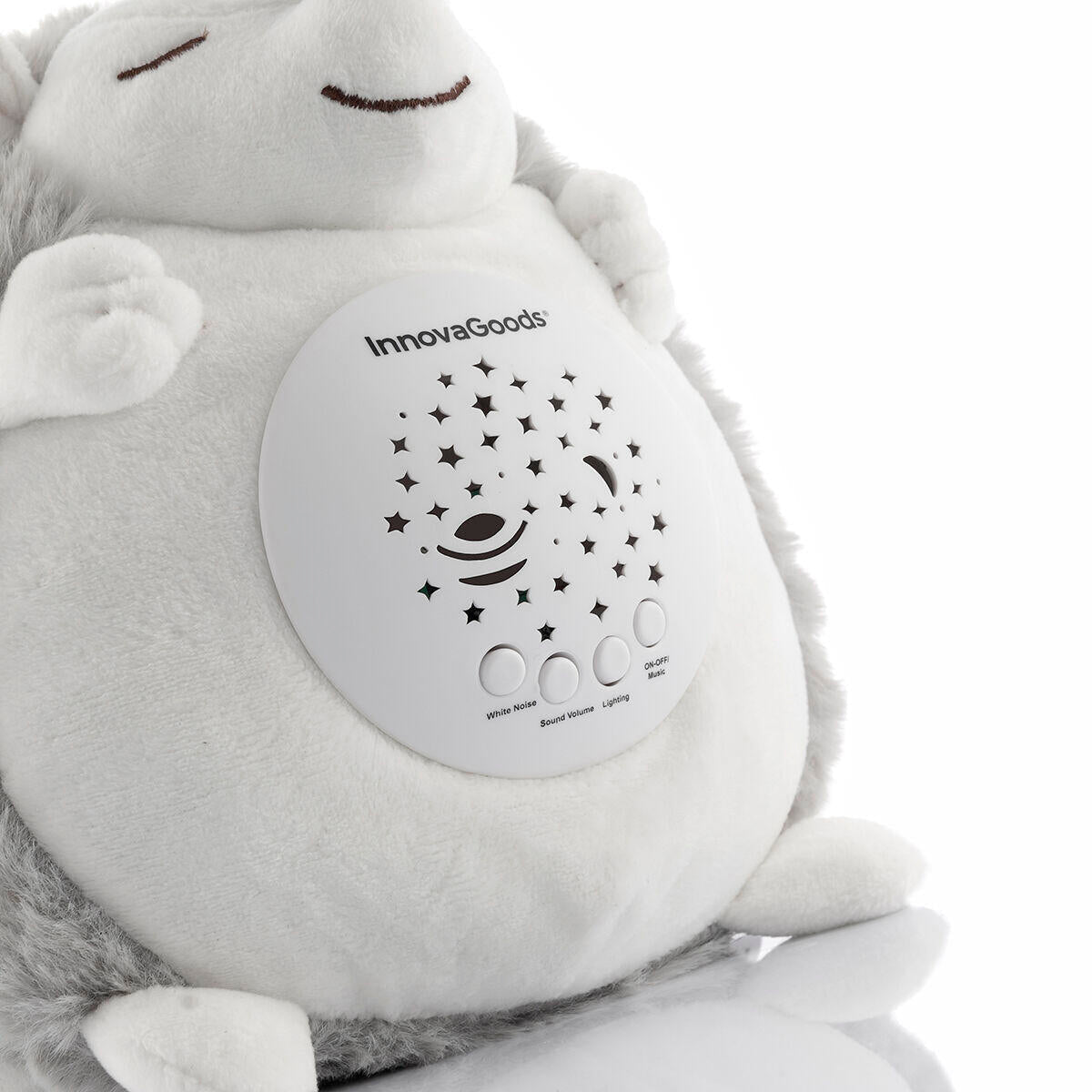 Erizo de Peluche con Ruido Blanco y Proyector Quitamiedos Spikey - innovagizmo.com