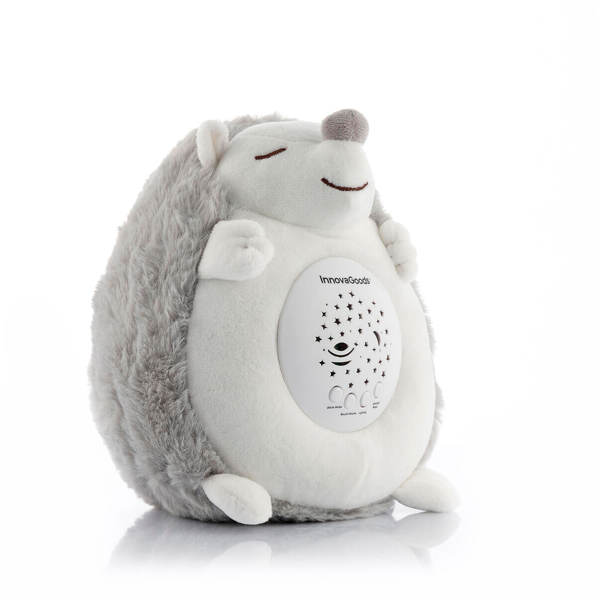 Erizo de Peluche con Ruido Blanco y Proyector Quitamiedos Spikey - innovagizmo.com