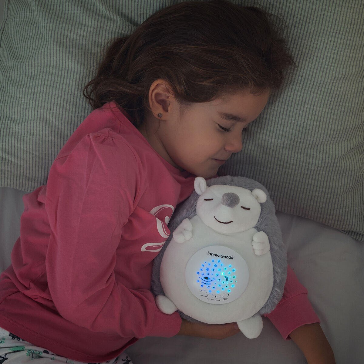 Erizo de Peluche con Ruido Blanco y Proyector Quitamiedos Spikey - innovagizmo.com