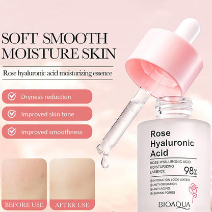 Esencia Facial de Rosa y Ácido Hialurónico – Hidratación Profunda, Luminosidad Natural y Nutrición en 30 ml - innovagizmo.com