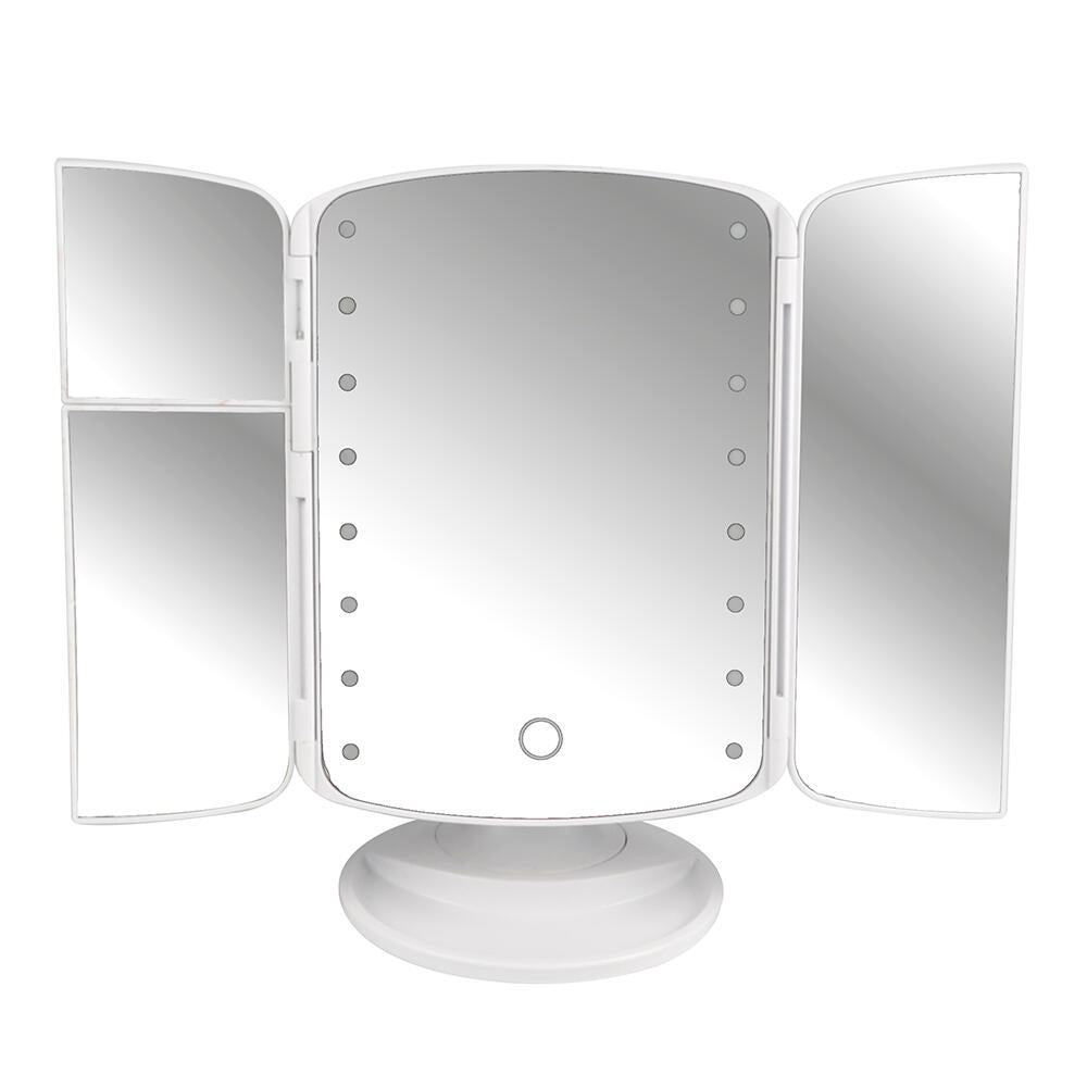 Espejo de Maquillaje Desplegable con Luz Led - innovagizmo.com
