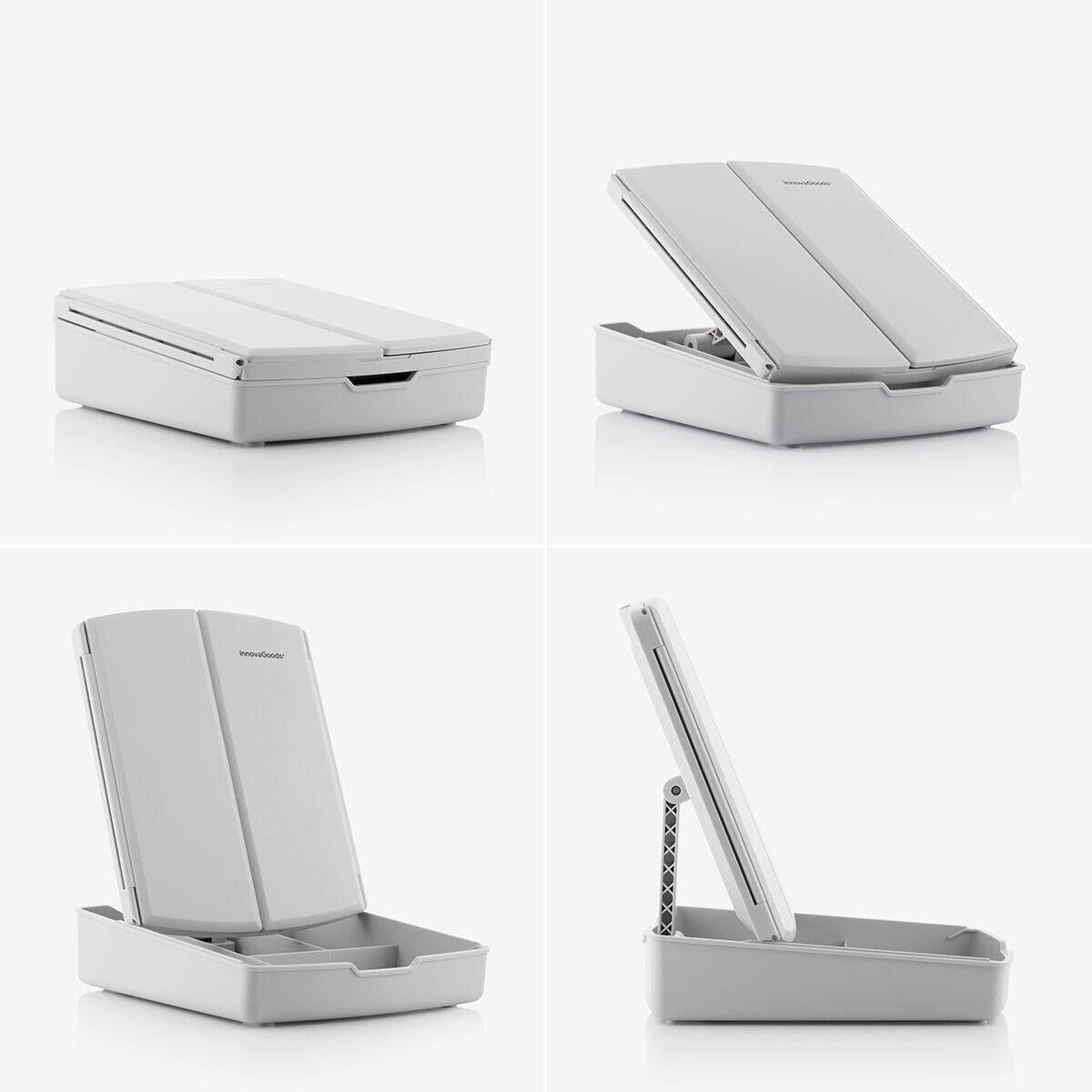 Espejo LED Plegable 3 en 1 con Organizador y Aumento x7 Panomir InnovaGoods - innovagizmo.com