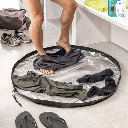 Esterilla para Vestuarios y Bolsa Impermeable 2 en 1 Gymbag InnovaGoods - innovagizmo.com