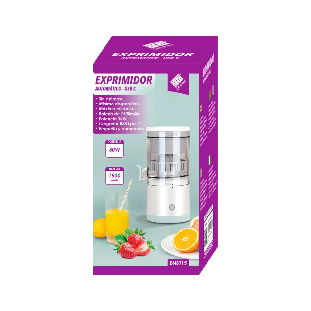 Exprimidor Automático Portátil Recargable – Jugo Fresco sin Esfuerzo - innovagizmo.com