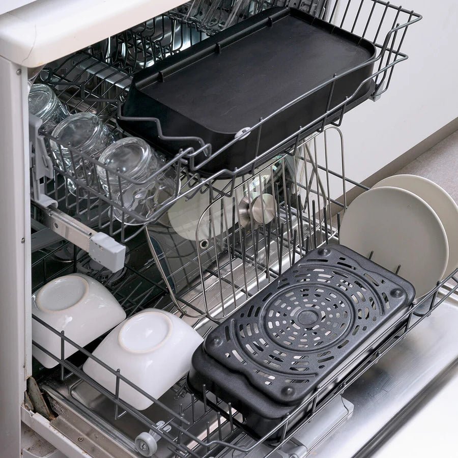 Freidora de Aire con Grill, Accesorios y Recetario Fryinn 12 - in - 1 6000 Negro Acero 3400 W 6 L - innovagizmo.com