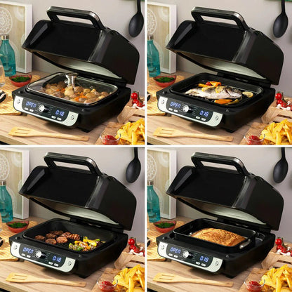 Freidora de Aire con Grill, Accesorios y Recetario Fryinn 12 - in - 1 6000 Negro Acero 3400 W 6 L - innovagizmo.com