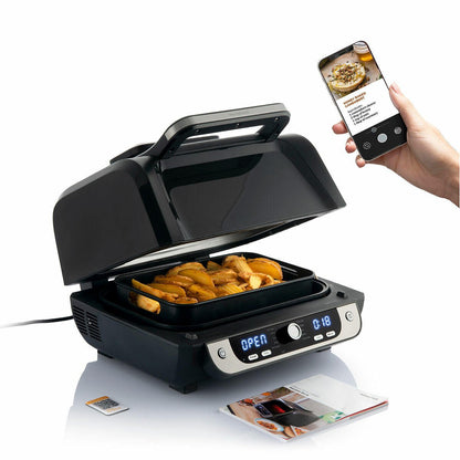 Freidora de Aire con Grill, Accesorios y Recetario Fryinn 12 - in - 1 6000 Negro Acero 3400 W 6 L - innovagizmo.com