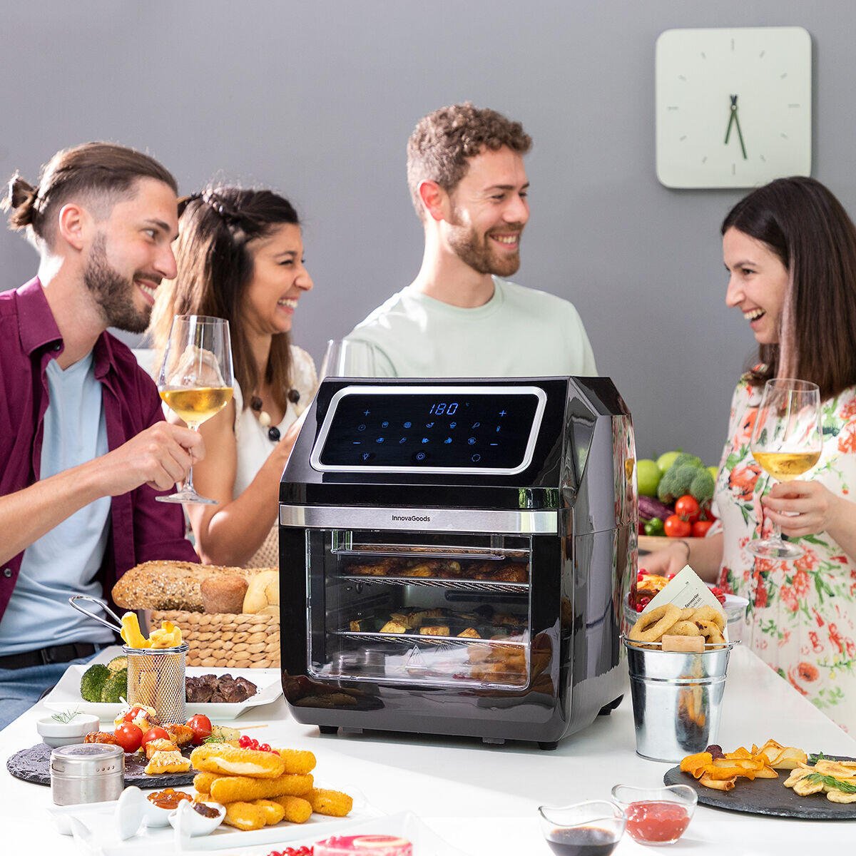 Freidora de Aire Fryinn Pro Max 12000 Negro 1800 W 12 L Acero Inoxidable - innovagizmo.com