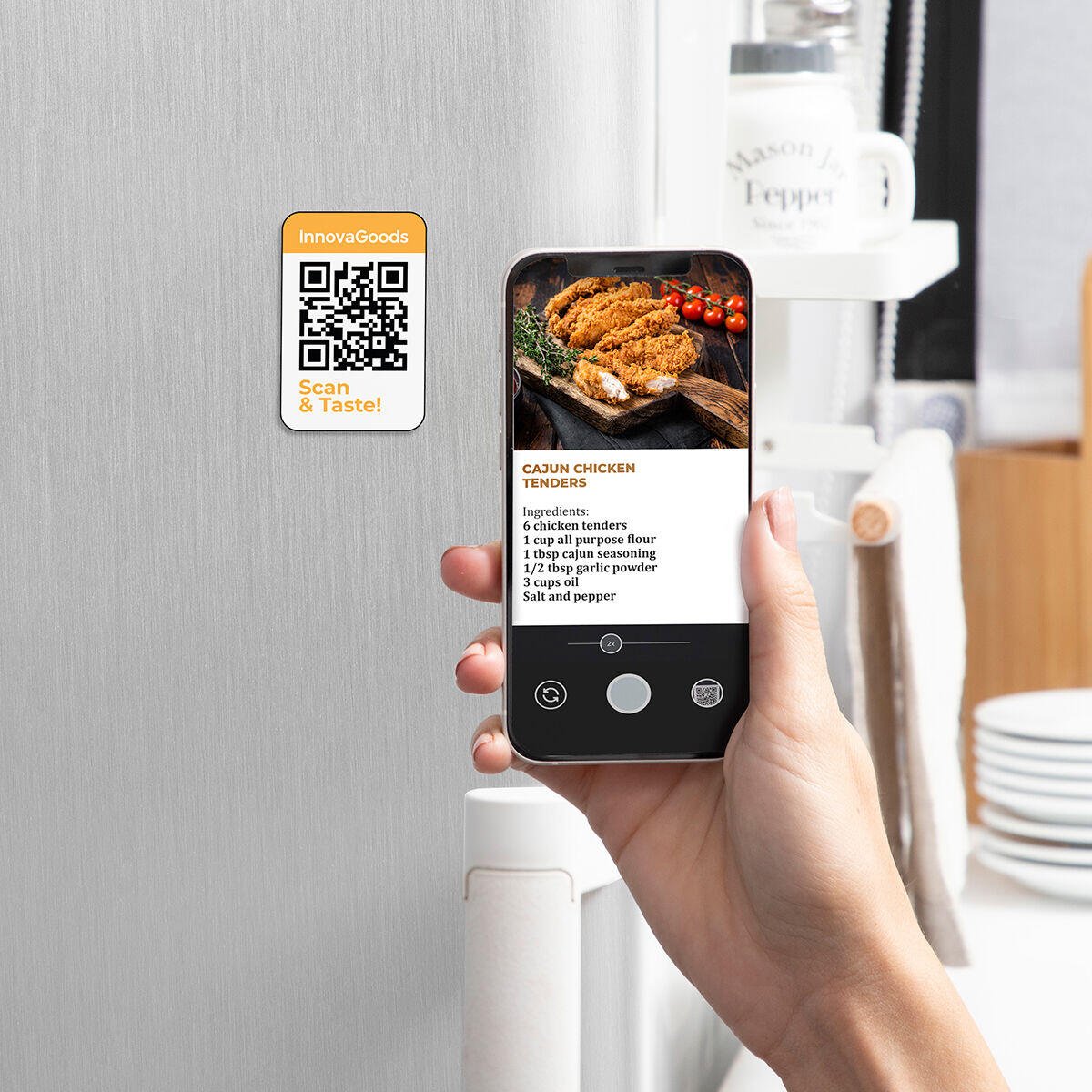 Freidora de Aire InnovaGoods Fryinn Lite 2000 Blanco 1200 W 2 L - innovagizmo.com