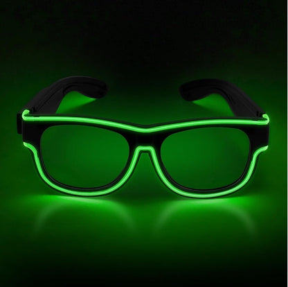 Gafas LED Neón Lima | 3 h de Autonomía y 4 Modos de Luz - innovagizmo.com