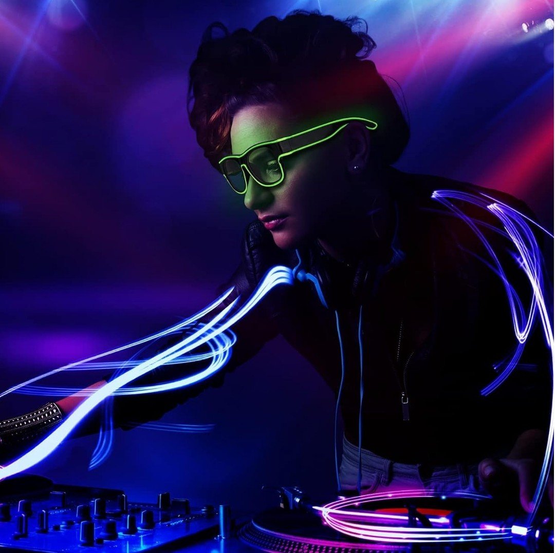 Gafas LED Neón Lima | 3 h de Autonomía y 4 Modos de Luz - innovagizmo.com