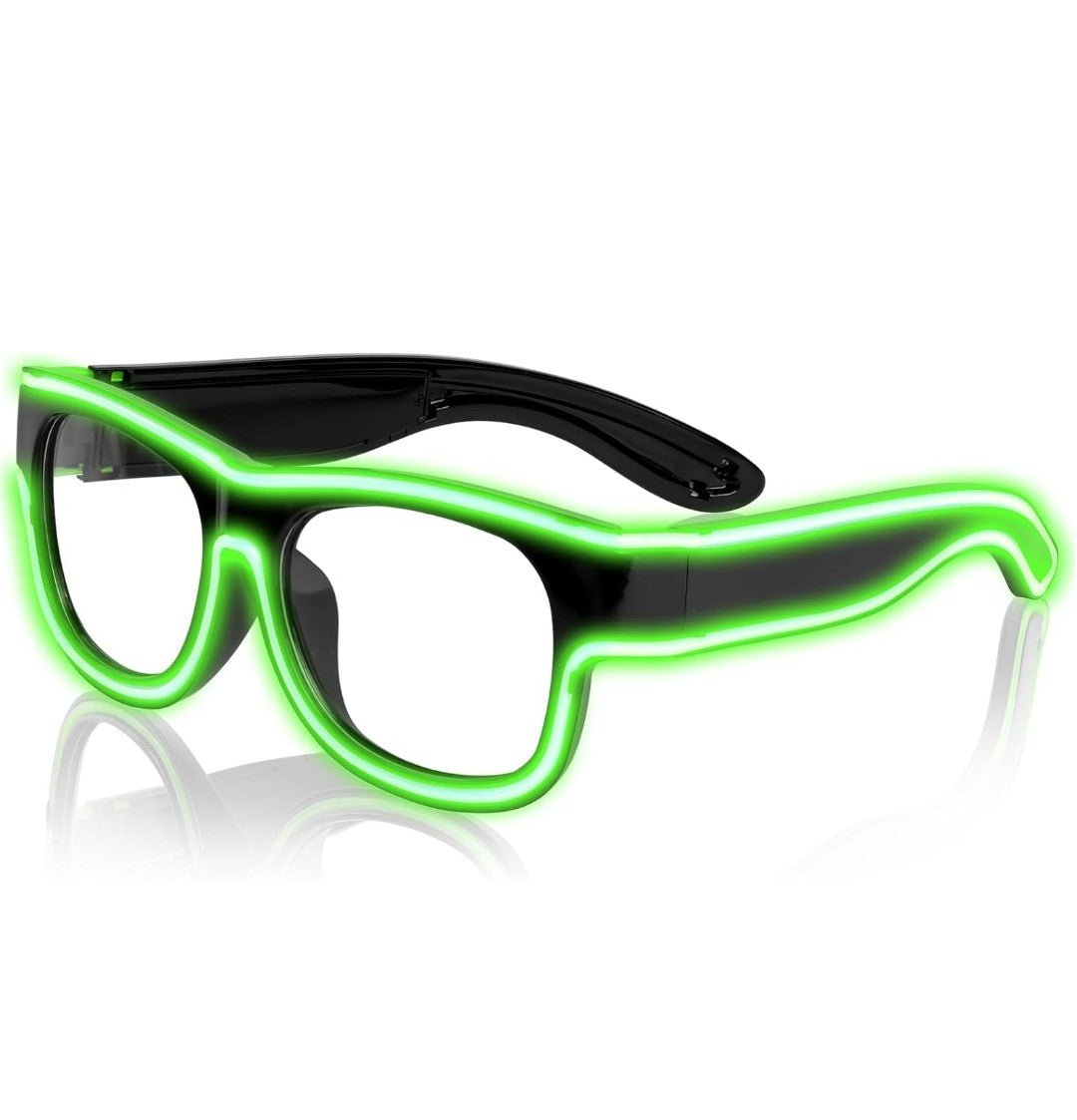 Gafas LED Neón Lima | 3 h de Autonomía y 4 Modos de Luz - innovagizmo.com