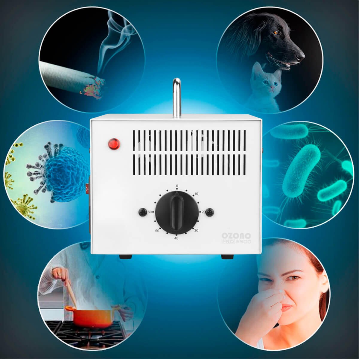 Generador Ozono Desinfectante Purificador Emisión 3500mg/h Gridinlux - innovagizmo.com