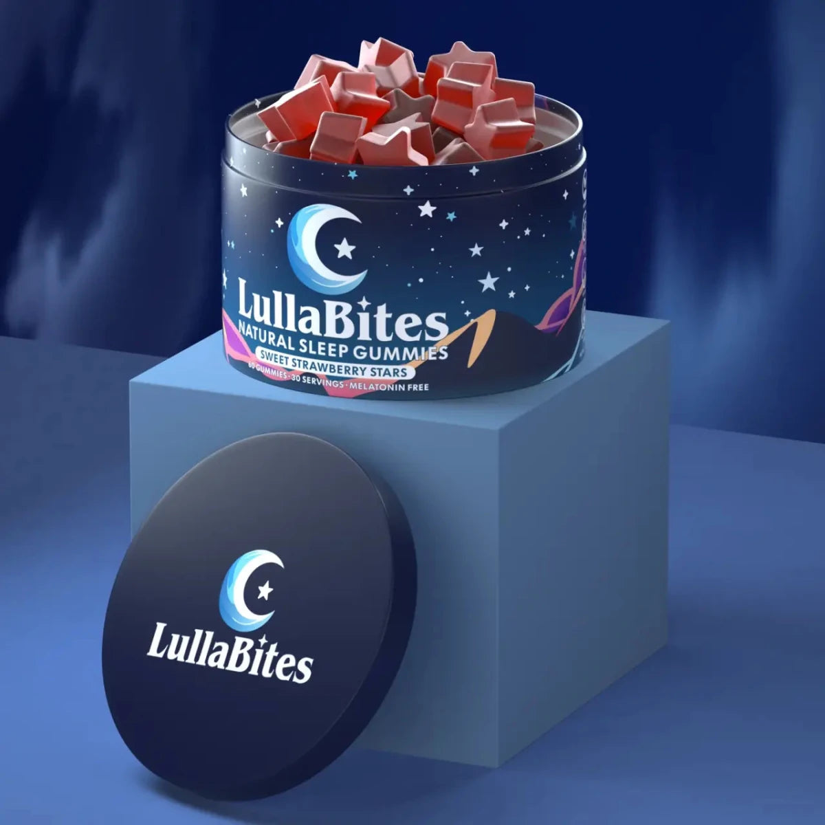 🍓 GOMITAS LullaBites® – Sueño Natural y Reparador sin Melatonina