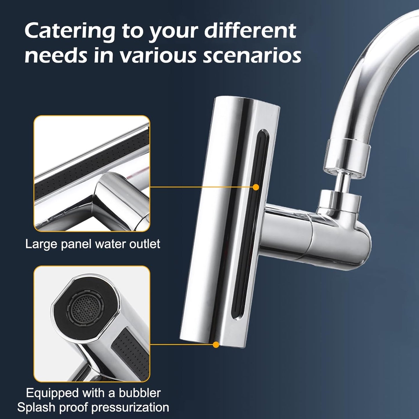 Grifo giratorio con cascada para extensión 4en1 - innovagizmo.com