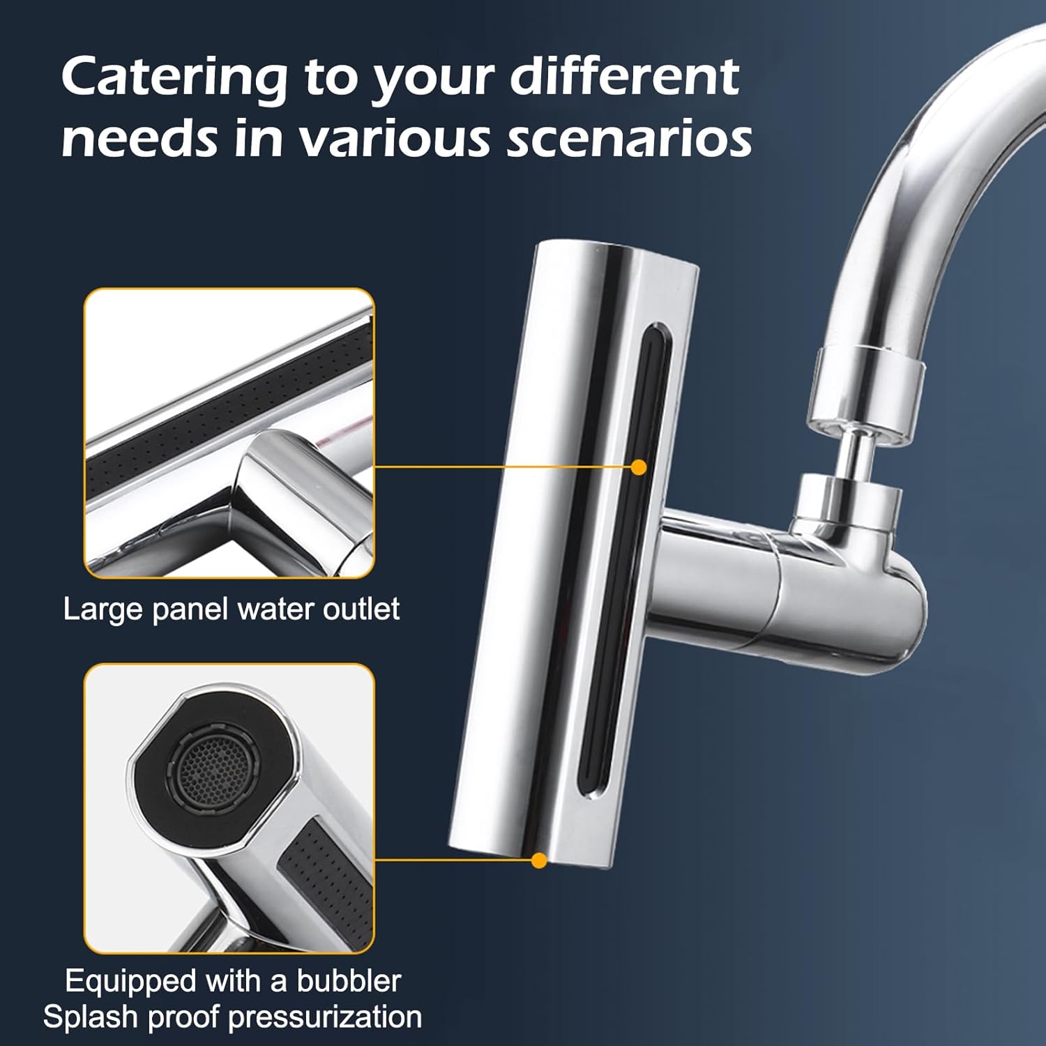 Grifo giratorio con cascada para extensión 4en1 - innovagizmo.com