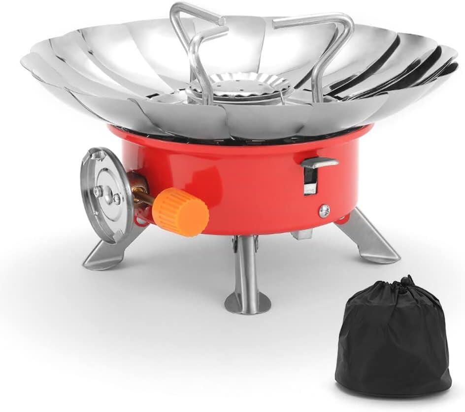 Hornillo de Gas Portátil Plegable 1400W para Camping y Senderismo