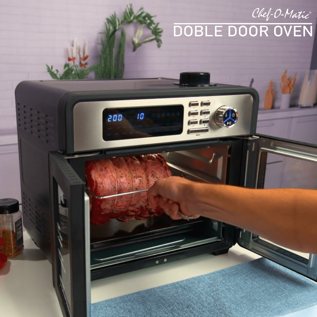 Horno Chef O’Matic 12 en 1 de 28L con Cocción por Aire 360° y Doble Puerta - innovagizmo.com