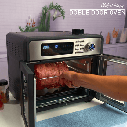 Horno Chef O’Matic 12 en 1 de 28L con Cocción por Aire 360° y Doble Puerta - innovagizmo.com