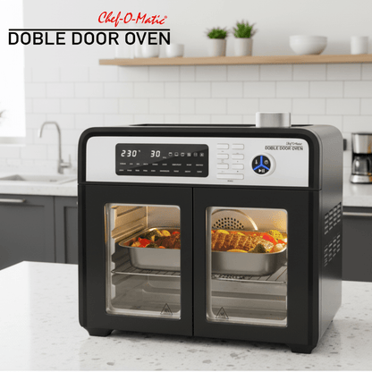 Horno Chef O’Matic 12 en 1 de 28L con Cocción por Aire 360° y Doble Puerta - innovagizmo.com