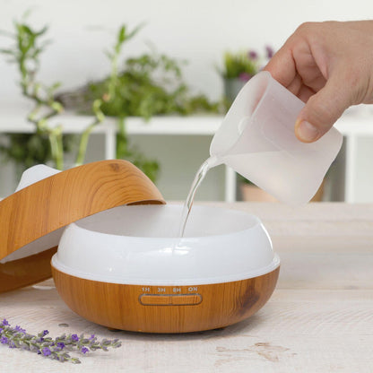 Humidificador Difusor de Aromas con LED Multicolor Wooden - Effect InnovaGoods - innovagizmo.com