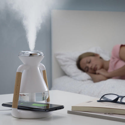 Humidificador Difusor de Aromas y Cargador Inalámbrico 3 en 1 Misvolt InnovaGoods - innovagizmo.com