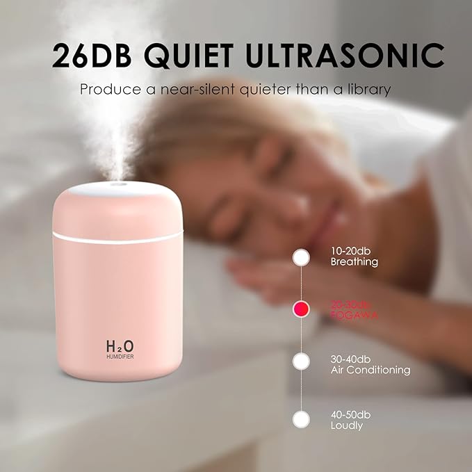 Humidificador LED rosa - innovagizmo.com