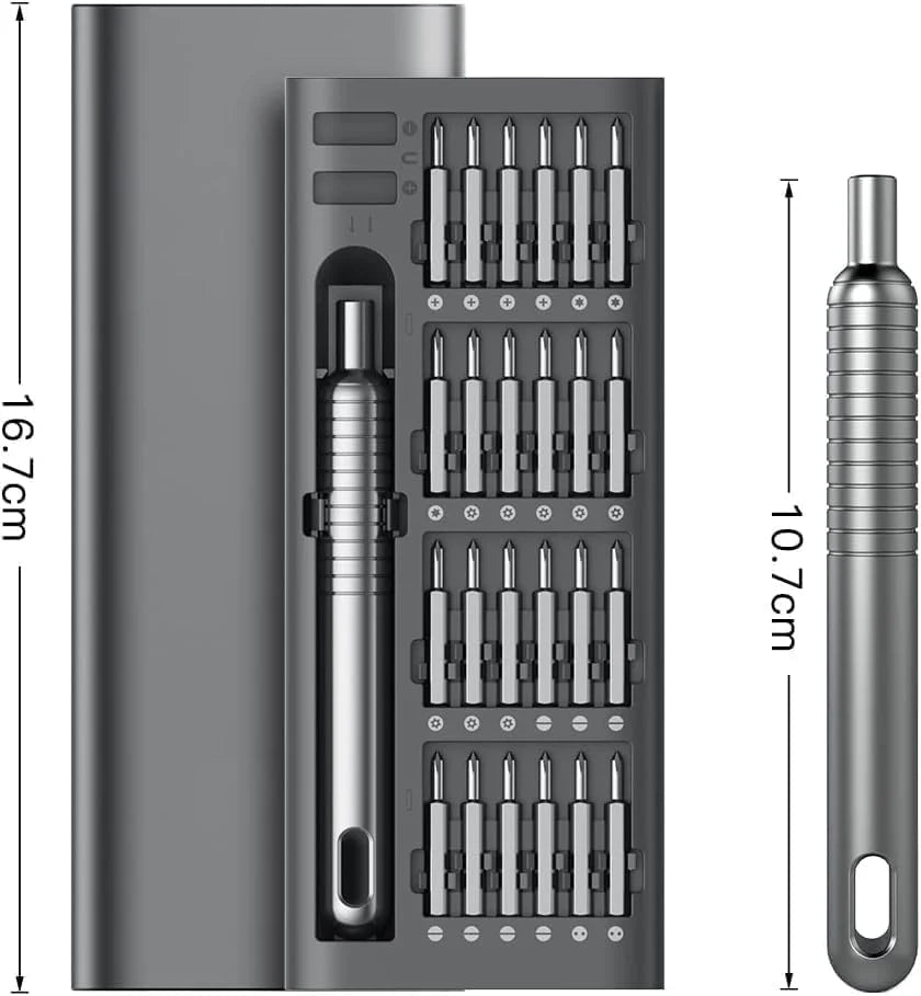 Juego de Destornilladores Magnéticos de Precisión 51 en 1 con Estuche de Aluminio