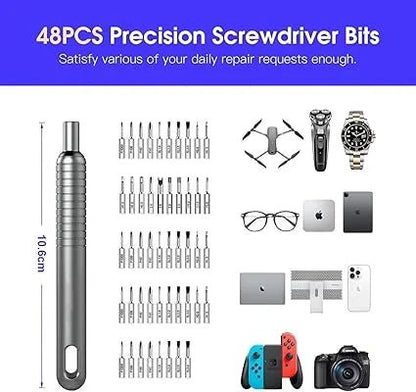 Juego de Destornilladores Magnéticos de Precisión 51 en 1 con Estuche de Aluminio