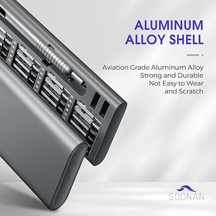 Juego de Destornilladores Magnéticos de Precisión 51 en 1 con Estuche de Aluminio