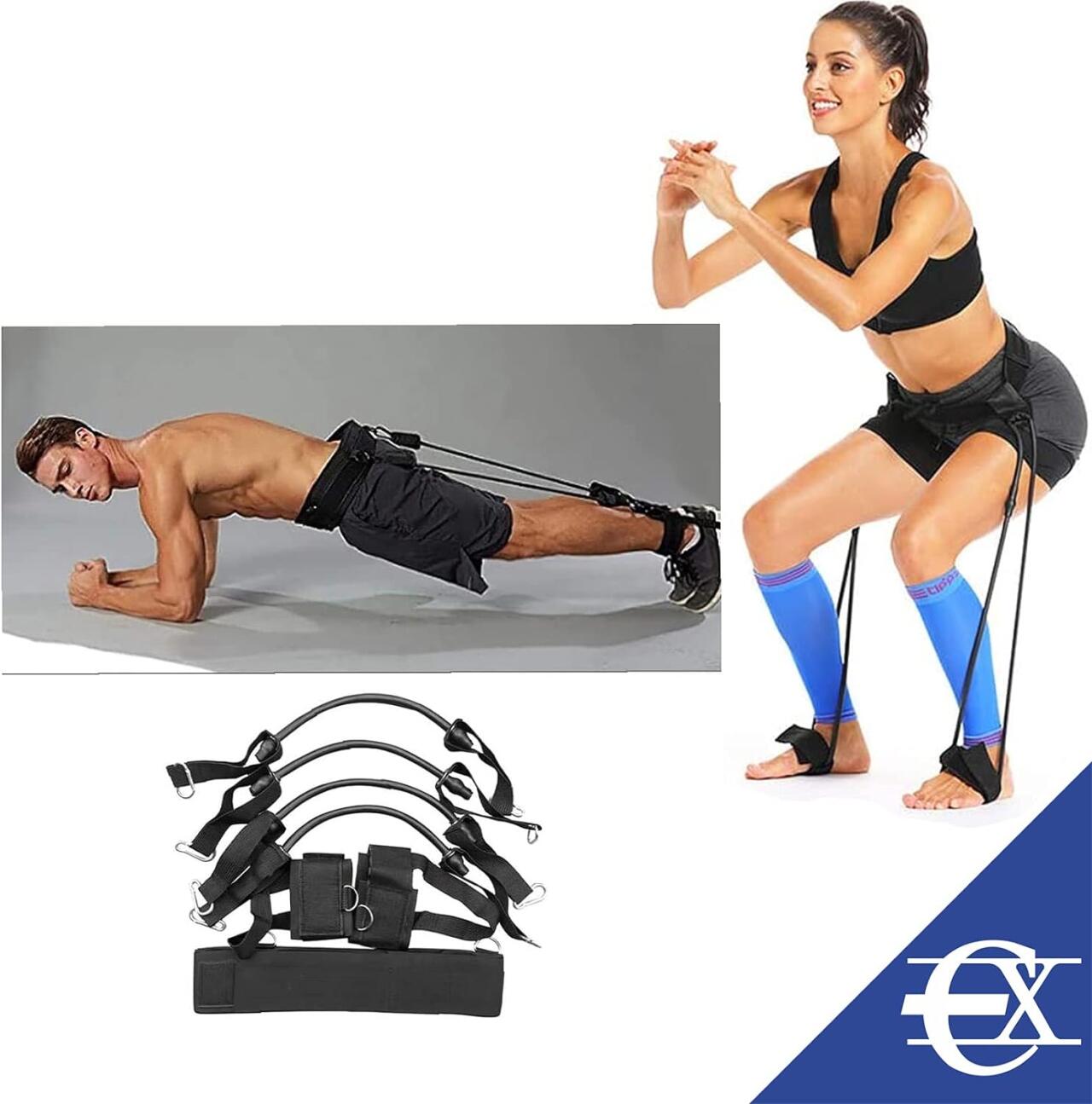 KIT VERTICAL DE GOMAS ELÁSTICAS DE RESISTENCIA TREN INFERIOR - innovagizmo.com
