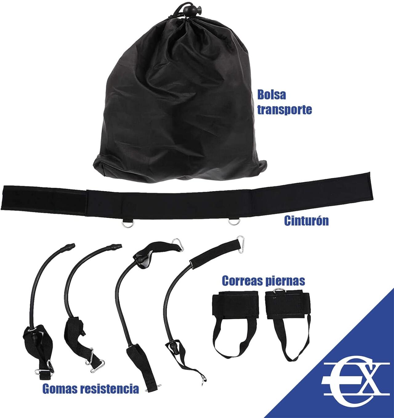 KIT VERTICAL DE GOMAS ELÁSTICAS DE RESISTENCIA TREN INFERIOR - innovagizmo.com