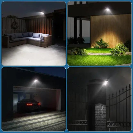 Lámpara Solar 144 LED con Sensor de Movimiento IP65 – Luz de Seguridad para Exterior - innovagizmo.com