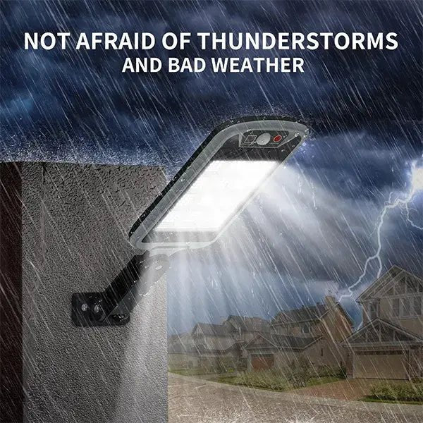 Lámpara Solar 144 LED con Sensor de Movimiento IP65 – Luz de Seguridad para Exterior - innovagizmo.com