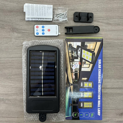 Lámpara Solar 144 LED con Sensor de Movimiento IP65 – Luz de Seguridad para Exterior - innovagizmo.com