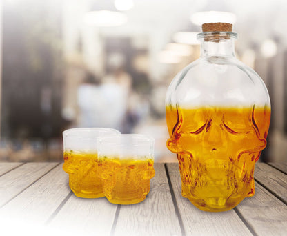 LICORERA CON 2 VASOS CALAVERA - innovagizmo.com