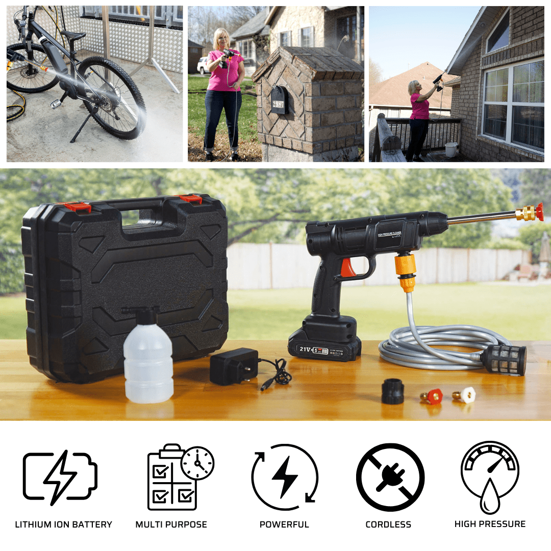 ¡Limpieza Perfecta! Hidrolimpiadora Inalámbrica de Alta Potencia - innovagizmo.com