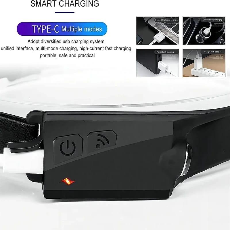 Linterna frontal LED Recargable con Sensor de Movimiento - innovagizmo.com