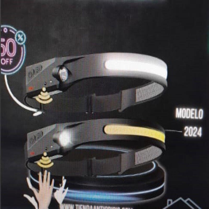 Linterna frontal LED Recargable con Sensor de Movimiento - innovagizmo.com