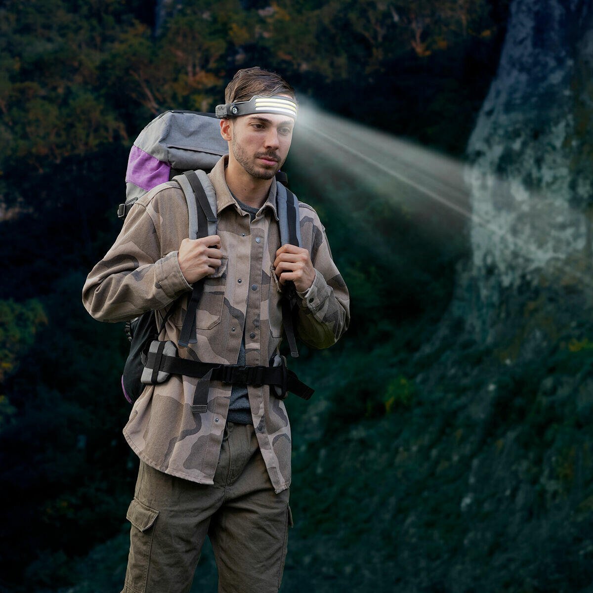 Linterna Frontal LED Recargable y Ajustable Recobright InnovaGoods - innovagizmo.com