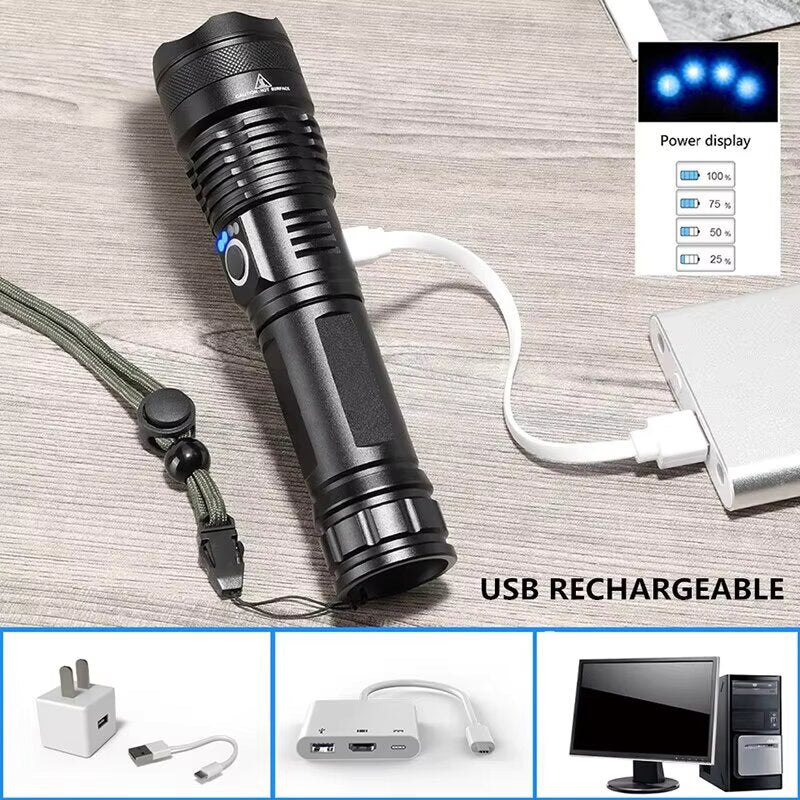 Linterna LED Recargable de Alta Potencia - innovagizmo.com