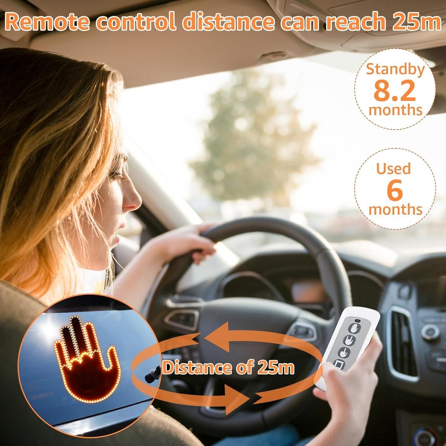 Mano de Gestos Luz LED para Automóvil de Fácil Instalación - innovagizmo.com