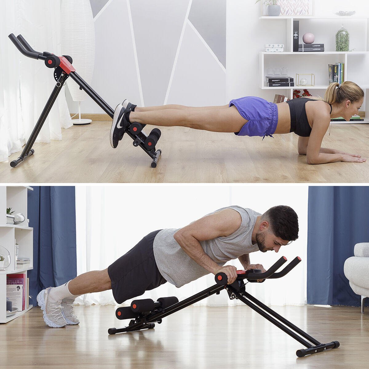 Máquina de Abdominales Plegable Plawer | Gimnasio Completo en Casa con Guía y LCD - innovagizmo.com