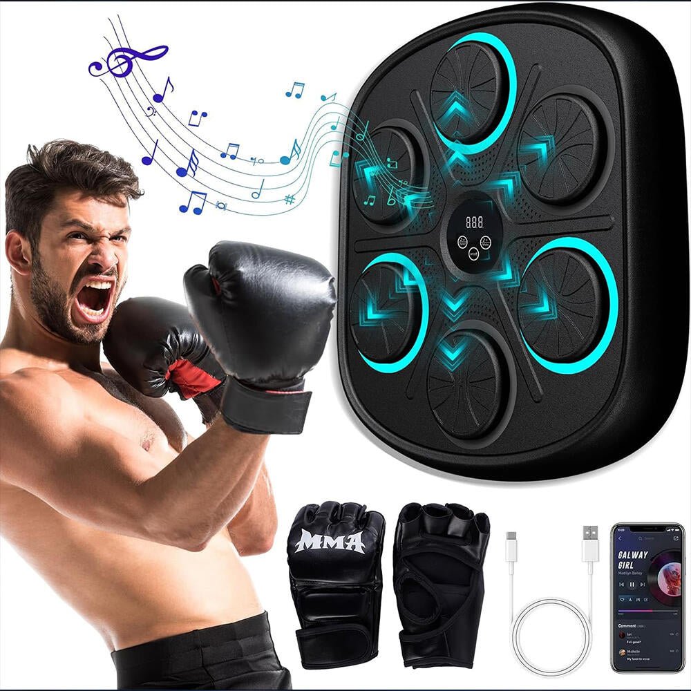 Máquina De Boxeo Electrónica de Música Inteligente con 2 Guantes - innovagizmo.com