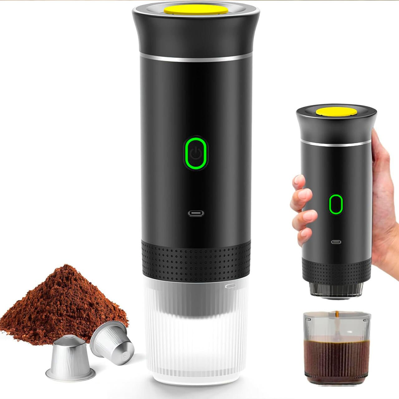 Máquina de Café Portátil 3 en 1 con Calentamiento Automático y Carga USB - C - innovagizmo.com