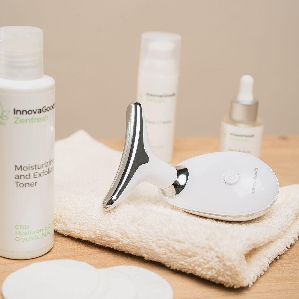 Masajeador Facial Reafirmante con LED, EMS y Calor Selora InnovaGoods | Tratamiento Antiedad Completo - innovagizmo.com