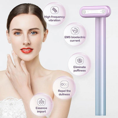 Masajeador varita Facial 4 en 1 LED terapia de luz roja - innovagizmo.com