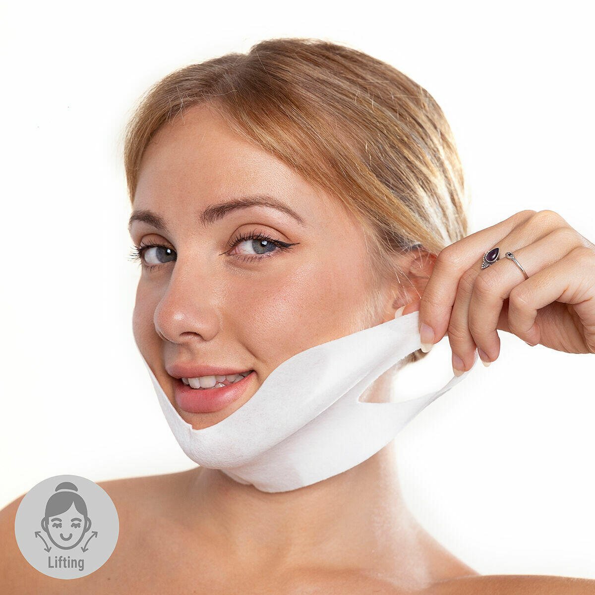 Mascarilla Reafirmante de Papada Redushine InnovaGoods 5 Unidades - innovagizmo.com